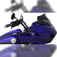 Klock Werks - Klock Werks Sport Flare Windshield - 8in. - Solid Black - KWW-01-0190 - Image 1