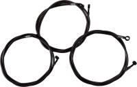 LA Choppers - LA Choppers Midnight Braided Brake Lines - 18in.-20in. Ape Hangers - LA-8059B19M - Image 1