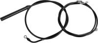 LA Choppers - LA Choppers Standard Cable/Brake Line Kit - 15in.-17in. Ape Hanger Handlebar - Black Vinyl - LA-8062KT-16B - Image 1