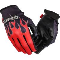 Thrashin Supply Company - Thrashin Supply Company Stealth Leather Palm Flame Gloves - SV1-21-10 - Image 1