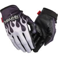 Thrashin Supply Company - Thrashin Supply Company Stealth Leather Palm Flame Gloves - SV1-22-08 - Image 1